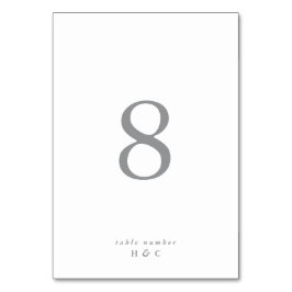 Ultimate Gray Simple Schlicht Modern Wedtable Tischnummer