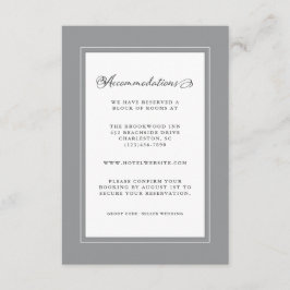 Ultimate Gray Wedding Detail Moderne schicke Grenz Begleitkarte