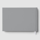 Ultimate Gray White Chic Minimalistisch Wedding Gästebuch (Rückseite)