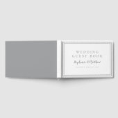 Ultimate Gray White Chic Minimalistisch Wedding Gästebuch (Voll)