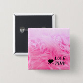 Ultimate Hot Pink Fuzzy Imitate Fur Button (Vorne & Hinten)
