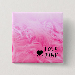 Ultimate Hot Pink Fuzzy Imitate Fur Button
