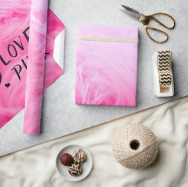 Ultimate Hot Pink Fuzzy Imitate Fur Geschenkpapier