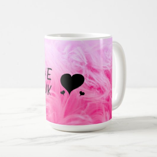 Ultimate Hot Pink Fuzzy Imitate Fur Kaffeetasse (VorderseiteRechts)