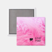 Ultimate Hot Pink Fuzzy Imitate Fur Magnet (Vorderseite/Rückseite)