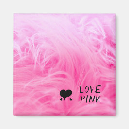 Ultimate Hot Pink Fuzzy Imitate Fur Magnet
