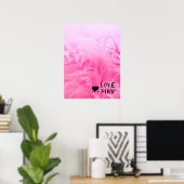Ultimate Hot Pink Fuzzy Imitate Fur Poster (Heimbüro)