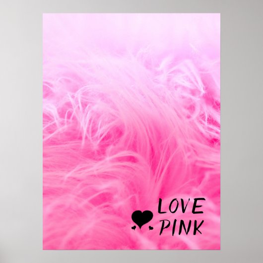 Ultimate Hot Pink Fuzzy Imitate Fur Poster (Vorne)