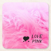 Ultimate Hot Pink Fuzzy Imitate Fur Rechteckiger Pappuntersetzer (Vorderseite)