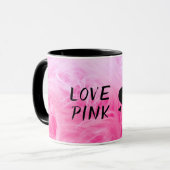 Ultimate Hot Pink Fuzzy Imitate Fur Tasse (Vorderseite Links)