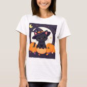 Ultimate Magical Witch Cat Halloween T-Shirt (Vorderseite)