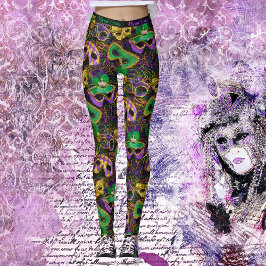 Ultimate Mardi Gras Leggings bereit zum Party