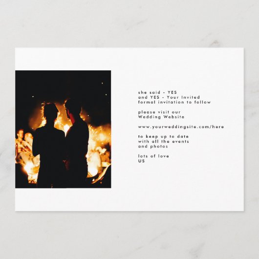 Ultimate | Moderner grauer Forever Foto Silberfoli Save The Date (Rückseite)