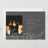 Ultimate | Modernes Grau Forever Multi Foto Floral Save The Date (Rückseite)