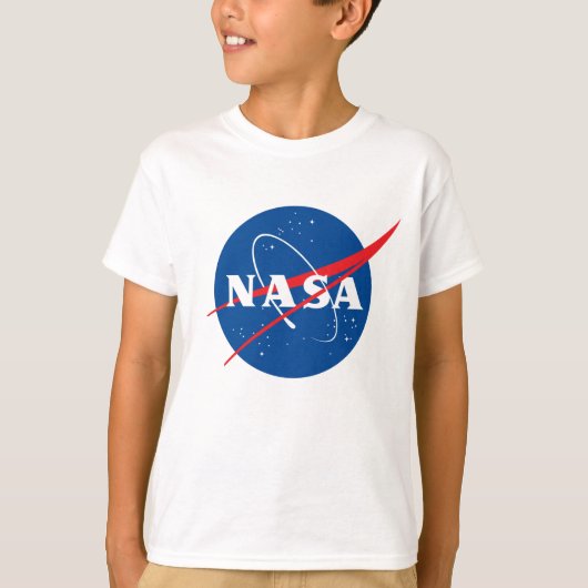 Ultimate NASA Logo Rocket White Cotton Kids" T-Shirt (Vorderseite)