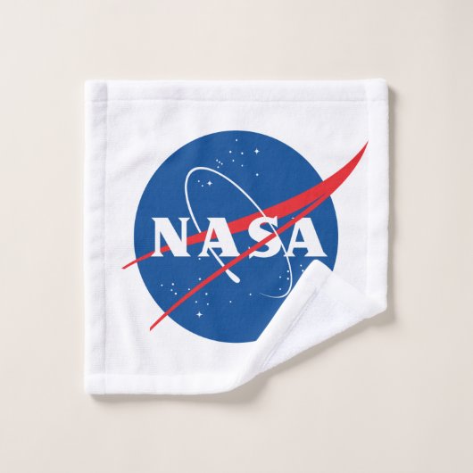 Ultimate NASA Logo Rocket White Waschlappen (Waschlappen)