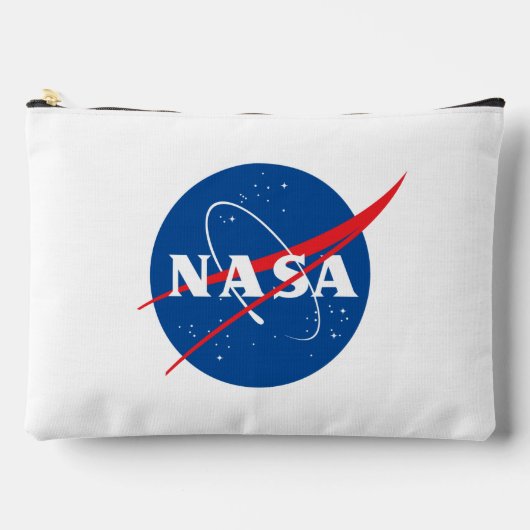 Ultimate NASA Logo Rocket White Zubehörtasche (Vorderseite)