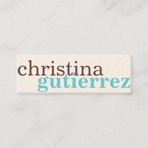 Ultimate Netzwerk Austausch Blue ecru Typografie Mini Visitenkarte