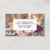 Ultimate Pampas Grass Floral Tropical Chic modern Visitenkarte (Rückseite)