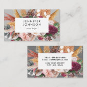 Ultimate Pampas Grass Floral Tropical Chic modern Visitenkarte (Vorne/Hinten)