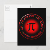 Ultimate Pi Day 2015 3.14.15 9:26:53 (rot) Postkarte (Vorne/Hinten)