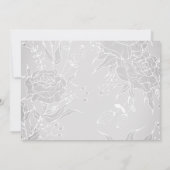 Ultimate Rose Gray Silver Elegante Hochzeit der Bl Einladung (Rückseite)