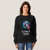 Ultimate Sigma Howling Wolf Moon Workout Gym Lifti Sweatshirt (Vorne ganz)