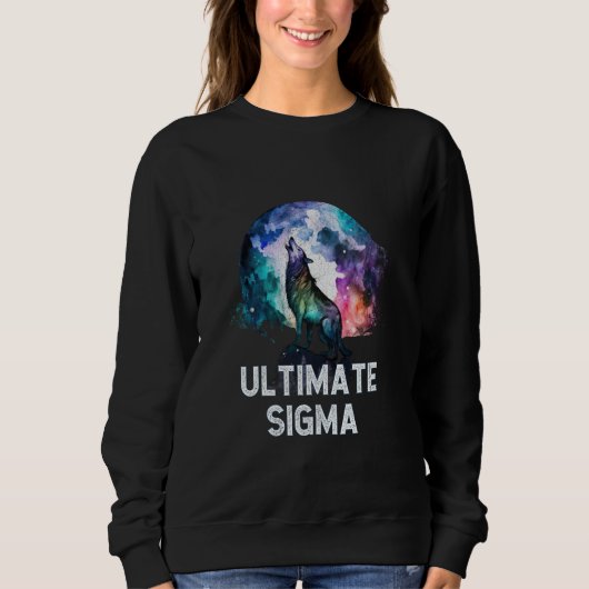 Ultimate Sigma Howling Wolf Moon Workout Gym Lifti Sweatshirt (Vorderseite)