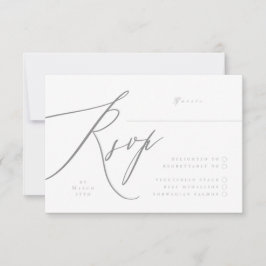 Ultimate Simple Light Grau White Moderner Handtyp RSVP Karte