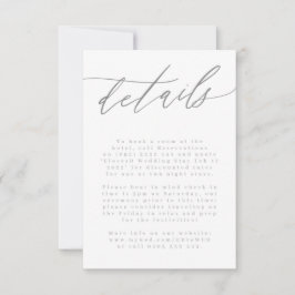 Ultimate Simple Light Grau White Moderner Handtyp RSVP Karte