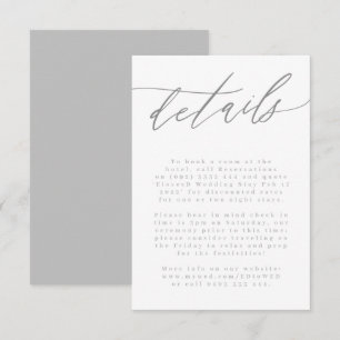 Ultimate Simple Light Grau White Moderner Handtyp RSVP Karte