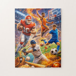 Ultimate Sports Showdown High Energy Action Scene Puzzle