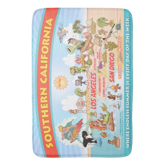 Ultimate Sunny California Bath Mat Badematte (Vorderseite Vertikal)
