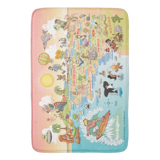 Ultimate Sunny California Bath Mat Badematte (Vorderseite Vertikal)
