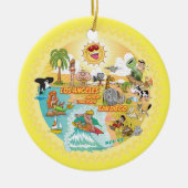 Ultimate Sunny California Runde Keramik Keramik Ornament (Vorne)