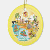 Ultimate Sunny California Runde Keramik Keramik Ornament (Links)