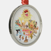 Ultimate Sunny California Runde Keramik Ornament Aus Metall (Rechts)