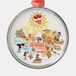 Ultimate Sunny California Runde Keramik Ornament Aus Metall