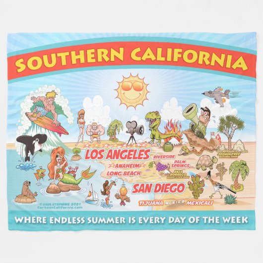 Ultimate Sunny California Sherpa Blanket Fleecedecke (Vorderseite (Horizontal))