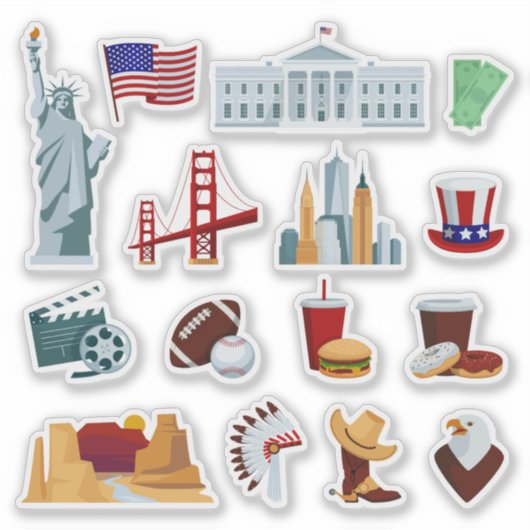 Ultimate USA Icons Bundle Aufkleber (Vorderseite)
