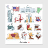 Ultimate USA Icons Bundle Aufkleber (Blatt)