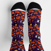 Ultimate Vibrangs Socks Spooky Bats Glow Pumpkin Socken (Oben)
