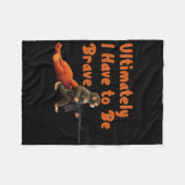 Ultimately I Have To Be Brave Funny Monkey  Fleecedecke (Vorderseite (Horizontal))