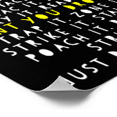 Ultimative Frisbee-Spielsprache Frowler Disc Golf Poster (Ecke)