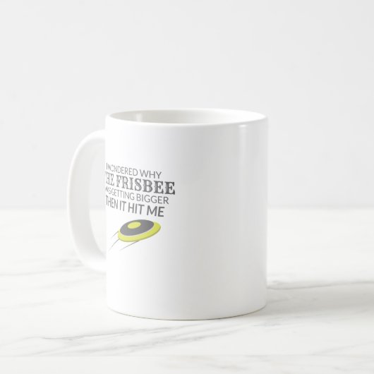Ultimative Frisbee, warum der Frisbee immer mehr w Kaffeetasse (Vorderseite Links)