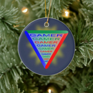 Ultimative Gamer 3 Gaming-System Farben RGB Keramik Ornament
