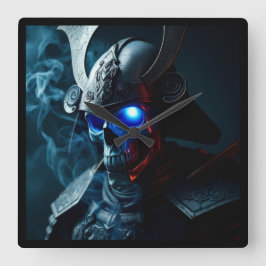 Ultimative Ghost-Samurai-Krieger-Uhr Quadratische Wanduhr