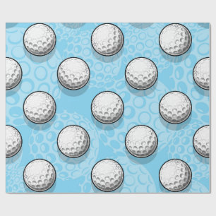 Ultimative Golfparty Blau Geschenkpapier