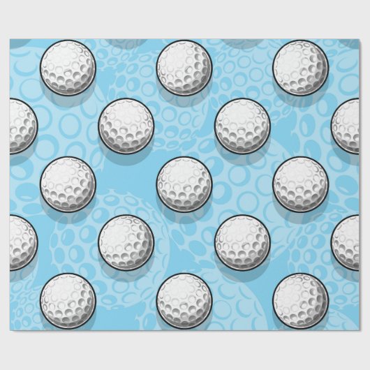 Ultimative Golfparty Blau Geschenkpapier (Flach)