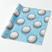 Ultimative Golfparty Blau Geschenkpapier (Ungerollt)